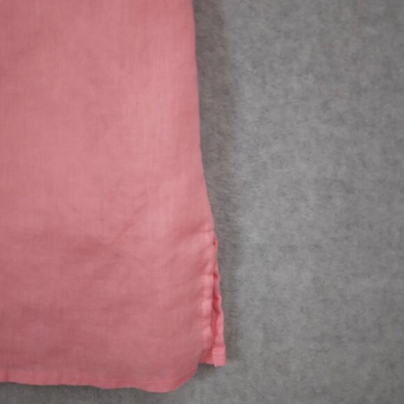 J Jill  | Women’s Linen Sleeveless Blouse Tank Pink Eyelet Embroidered | Size XL - Picture 4 of 6